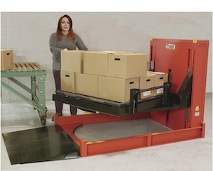 <p>By positioning the P4 Roll-On Load Leveler with Turntable’s platform at the correct height, employees can load and unload faster and with less fatigue.</p>